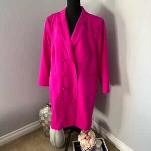 Tahari ASL Fuchsia Double-Breasted Blazer NWOT